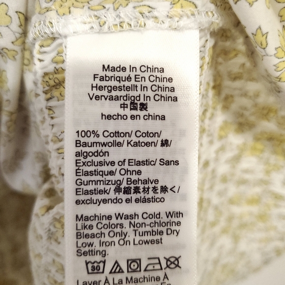 J CREW Plus Size Liberty Smocked Blouse Top Puff-Sleeve Capel Butter Yellow 18 - Picture 14 of 15